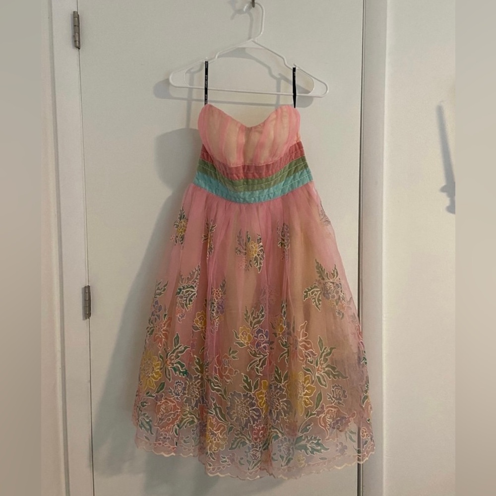 Rare Vintage Designer Betsey Johnson Evening dress! Pretty pink fairy tulle 2006